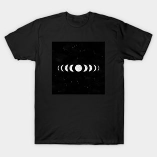 Moon Phase • Black & White T-Shirt